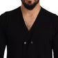 Dolce & Gabbana Black Double Breasted Cardigan Sweater