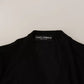 Dolce & Gabbana Black Double Breasted Cardigan Sweater