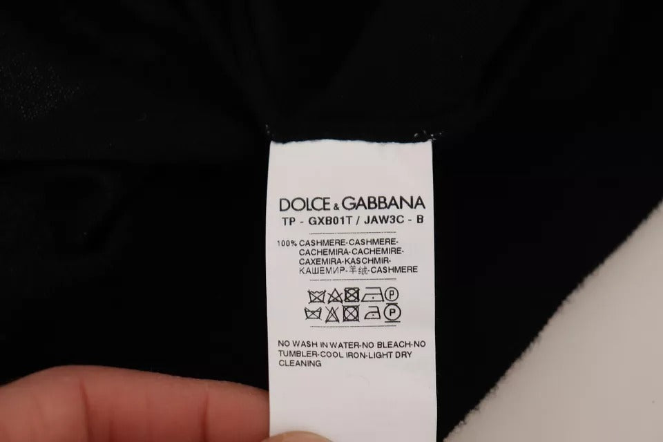 Dolce & Gabbana Black Double Breasted Cardigan Sweater