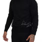 Dolce & Gabbana Black Polyester Crewneck Men Pullover Sweater