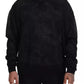 Dolce & Gabbana Black Polyester Crewneck Pullover Sweater