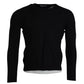 Dolce & Gabbana Black Wool Crew Neck Pullover Men Sweater