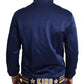 Dolce & Gabbana Blue Heraldic Patch Striped King Bee Sweater