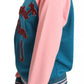 Dolce & Gabbana Blue Pink Tropical Queen Pullover Sweater