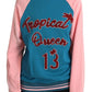 Dolce & Gabbana Blue Pink Tropical Queen Pullover Sweater