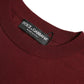 Dolce & Gabbana Bordeaux Wool Knit Crew Neck Pullover Sweater