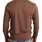 Dolce & Gabbana Brown Silk Cashmere Pullover Sweater