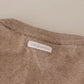 Dolce & Gabbana Brown Virgin Wool Crew Neck Pullover Sweater