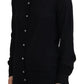 Dolce & Gabbana Black Button Down Cardigan Cashmere Sweater