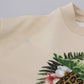 Dolce & Gabbana Beige Jungle Printed Pullover Cotton Sweater