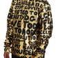 Dolce & Gabbana Gold Logo Print Turtleneck Pullover Sweater