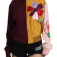 Dolce & Gabbana Multicolor Floral Viscose Full Zip Sweater