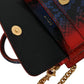 Dolce & Gabbana Red Blue Exotic Leather SICILY Microbag Crossbody Bag