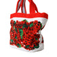 Dolce & Gabbana White Red Floral Canvas Logo Shopping Tote Bag