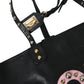 Dolce & Gabbana Black BEATRICE Leather Embellished Shopping Tote Bag