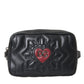 Dolce & Gabbana Black Leather Marsupio Quilting Love Belt Fanny Pack Bag