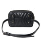 Dolce & Gabbana Black Leather Marsupio Quilting Love Belt Fanny Pack Bag