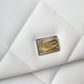 Dolce & Gabbana White Quilted Leather SICILY Hand Shoulder Purse Satchel Bag