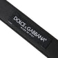 Dolce & Gabbana Brown Leather Silver Metal Buckle Belt Men