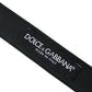 Dolce & Gabbana Dark Brown Perforated Leather Metal Buckle Belt Men