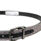 Dolce & Gabbana Multicolor Embellished Silver Metal Buckle Belt