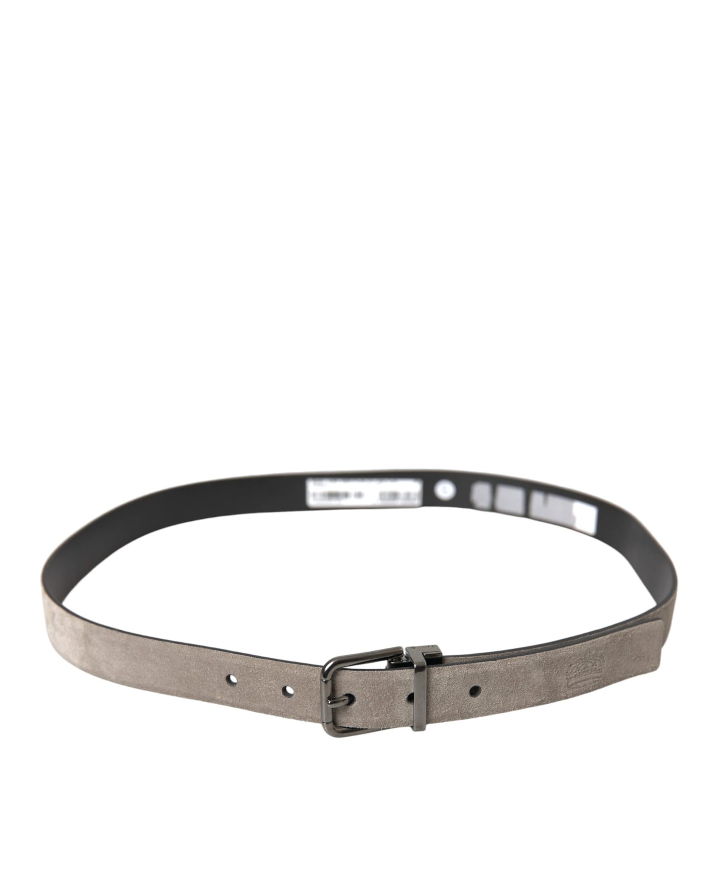 Dolce & Gabbana Beige Suede Leather Silver Metal Buckle Belt