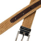 Dolce & Gabbana Brown Velvet Silver Metal Buckle Belt Men