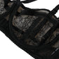 Dolce & Gabbana Black Floral Lace Nylon Balconcino Bra Underwear