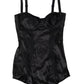 Dolce & Gabbana Black Lace Silk Stretch One Piece Beachwear Bikini