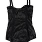 Dolce & Gabbana Black Lace Silk Stretch One Piece Beachwear Bikini