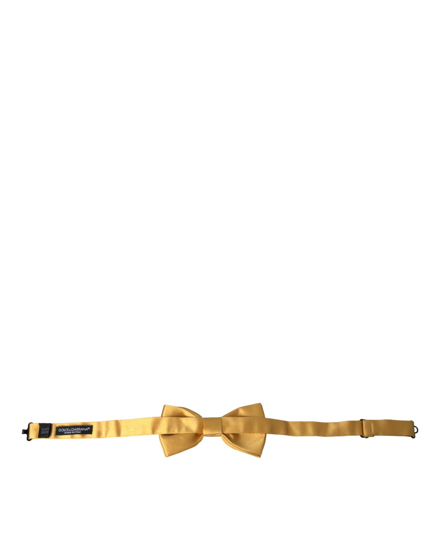 Dolce & Gabbana Yellow Silk Adjustable Neck Men Bow Tie