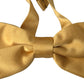 Dolce & Gabbana Yellow Silk Adjustable Neck Men Bow Tie