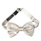 Dolce & Gabbana Off White Silk Adjustable Neck Men Bow Tie