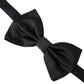 Dolce & Gabbana Black Silk Adjustable Neck Men Bow Tie