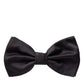 Dolce & Gabbana Black Silk Adjustable Neck Men Bow Tie