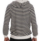 Daniele Alessandrini Elegant Full Zip Hooded Striped Sweater