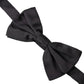 Dolce & Gabbana Black Silk Adjustable Neck Men Bow Tie