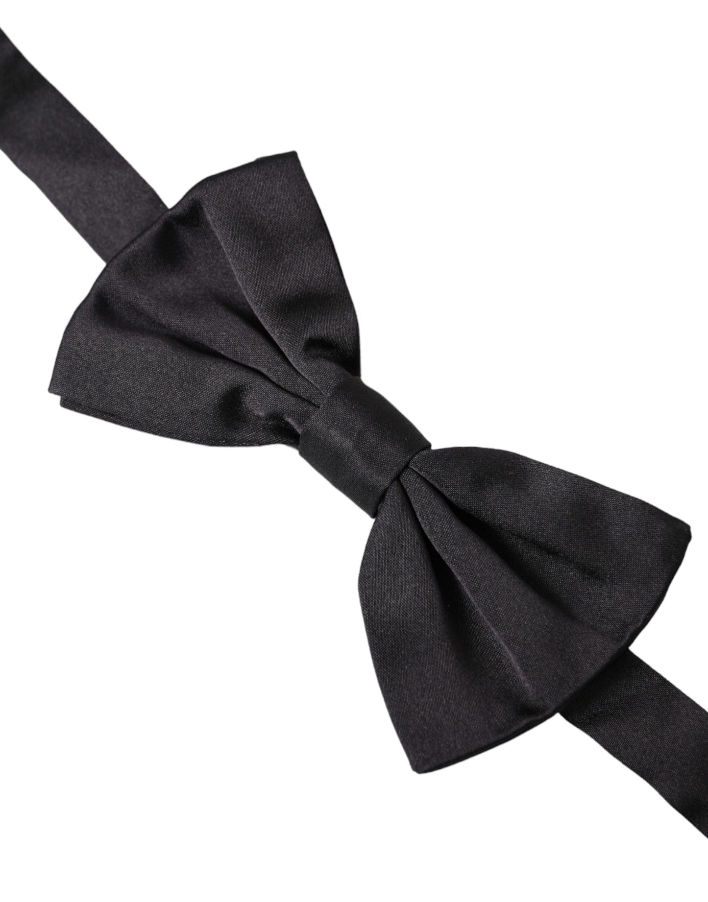 Dolce & Gabbana Black Silk Adjustable Neck Men Bow Tie