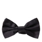 Dolce & Gabbana Black Silk Adjustable Neck Men Bow Tie