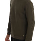 Daniele Alessandrini Elegant Green Cotton Hooded Sweater