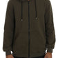 Daniele Alessandrini Elegant Green Full Zip Hooded Sweater