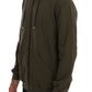 Daniele Alessandrini Elegant Green Full Zip Hooded Sweater