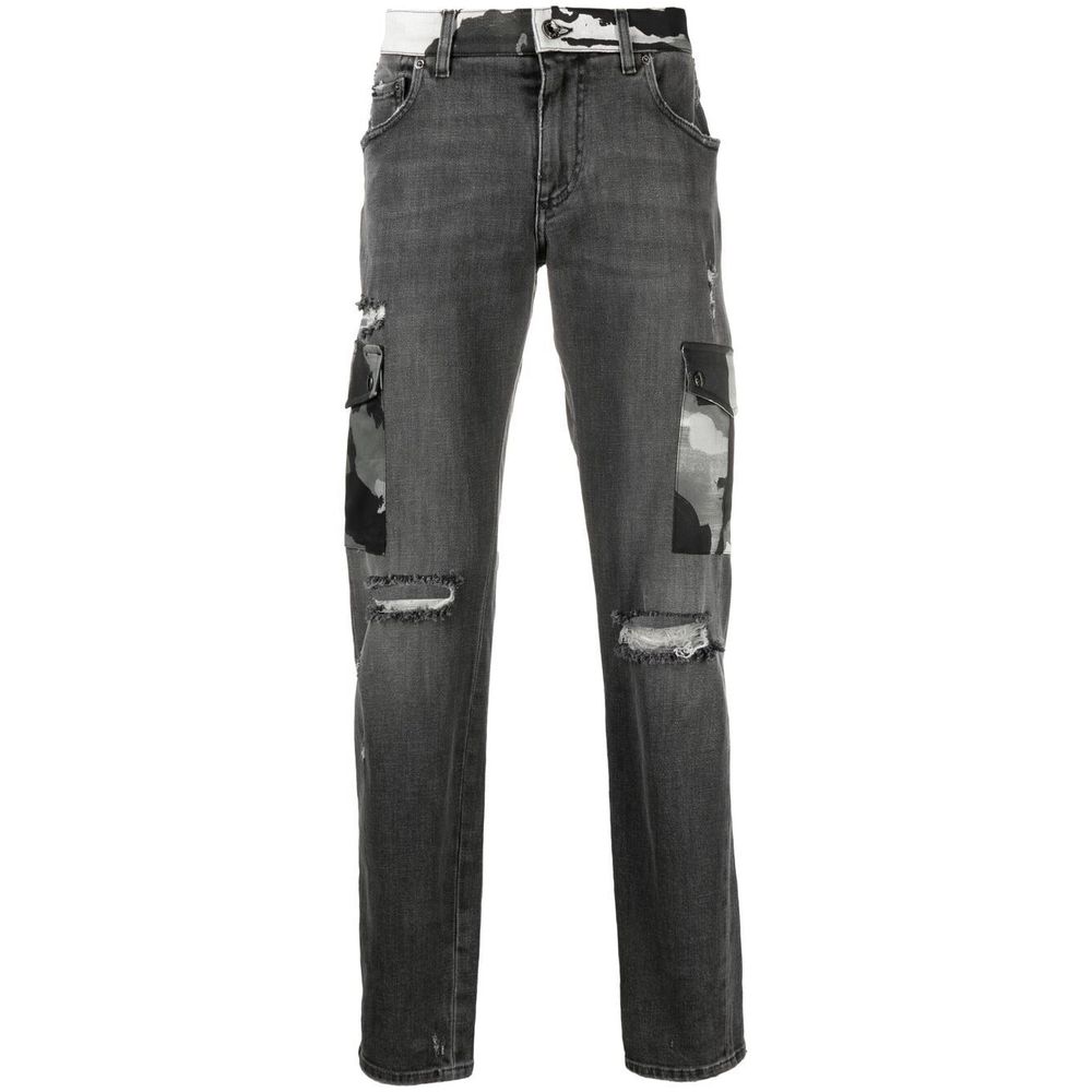 Dolce & Gabbana Gray Cotton Jeans & Pant