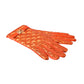 Dolce & Gabbana Orange Leather Quilted Wrist Length Gloves