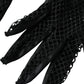 Dolce & Gabbana Women Black Mesh Net Elbow Length Gloves