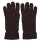 Dolce & Gabbana Brown Wool Knitted Wrist Length Gloves