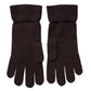 Dolce & Gabbana Brown Wool Knitted Wrist Length Gloves