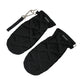 Dolce & Gabbana Black Quilted Nylon Wrist Length Mitten Gloves