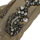 Dolce & Gabbana Beige Satin Crystal Elbow Length Gloves