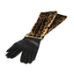 Dolce & Gabbana Brown Black Leopard Leather Elbow Length Gloves